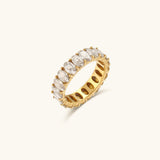 Antoinette Diamond Simulation Ring in Gold