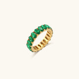Antoinette Diamond Simulation Ring in Gold