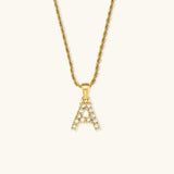 Maeve Letter Pendant with Diamonds