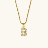 Maeve Letter Pendant with Diamonds