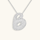Diamond Initial Bubble Necklace
