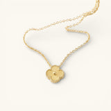 Golden Clover Leaf Necklace