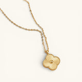 Golden Clover Leaf Necklace
