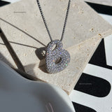 Diamond Initial Bubble Necklace
