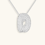Bubble Initial Diamond Necklace