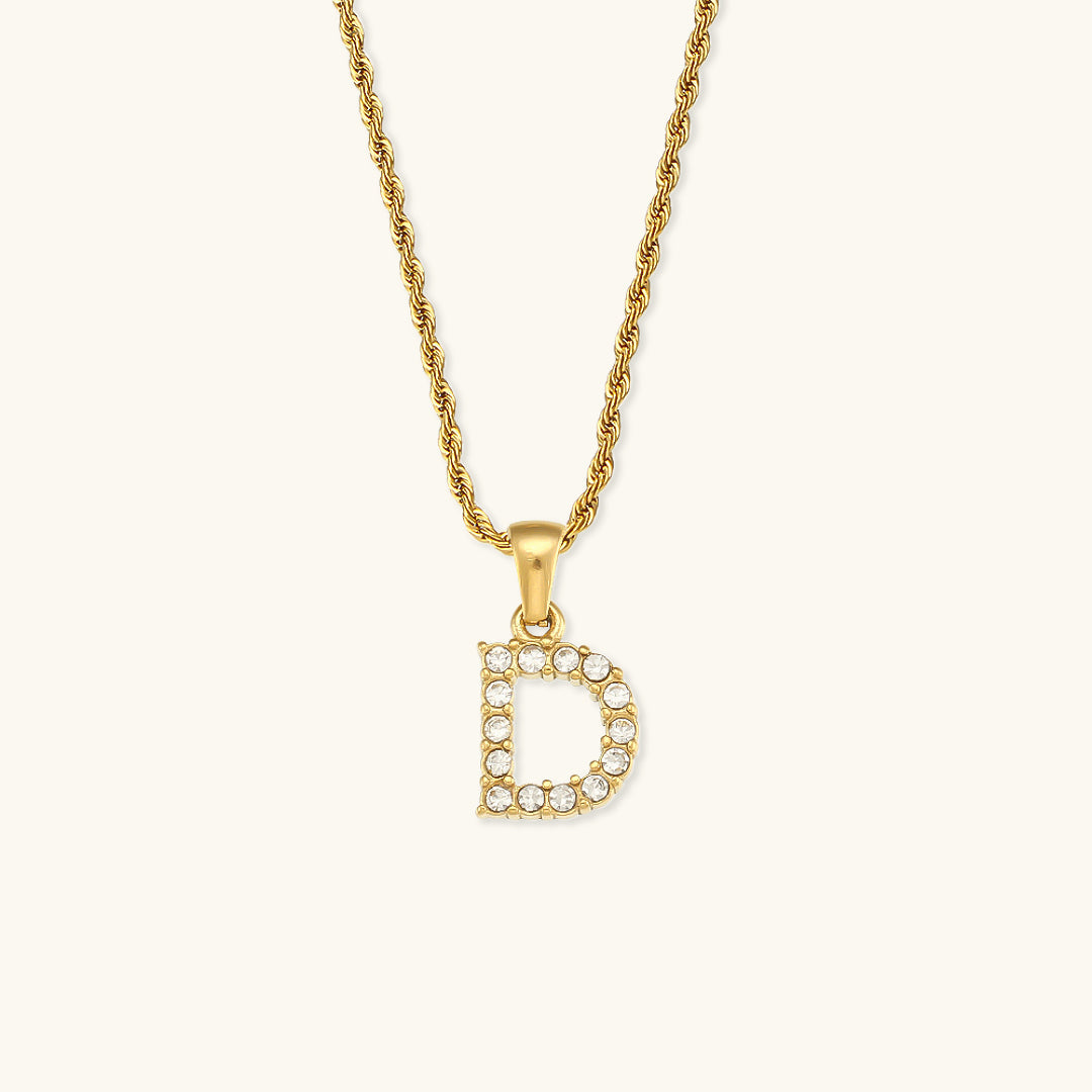 Maeve Letter Pendant with Diamonds
