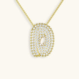Diamond Initial Bubble Necklace