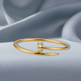 Elegant Nail Bracelet in Gold