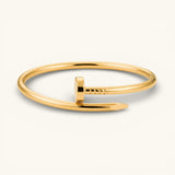Elegant Nail Bracelet in Gold