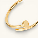 Elegant Nail Bracelet in Gold
