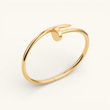 Elegant Nail Bracelet in Gold