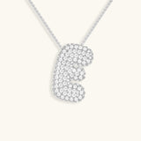 Diamond Initial Bubble Necklace