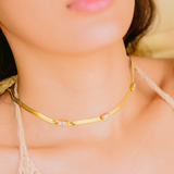 Herringbone Gold Necklace Eve