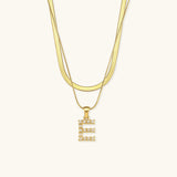 Initial Necklace in Gold-Plated Fiona