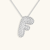 Diamond Initial Bubble Necklace