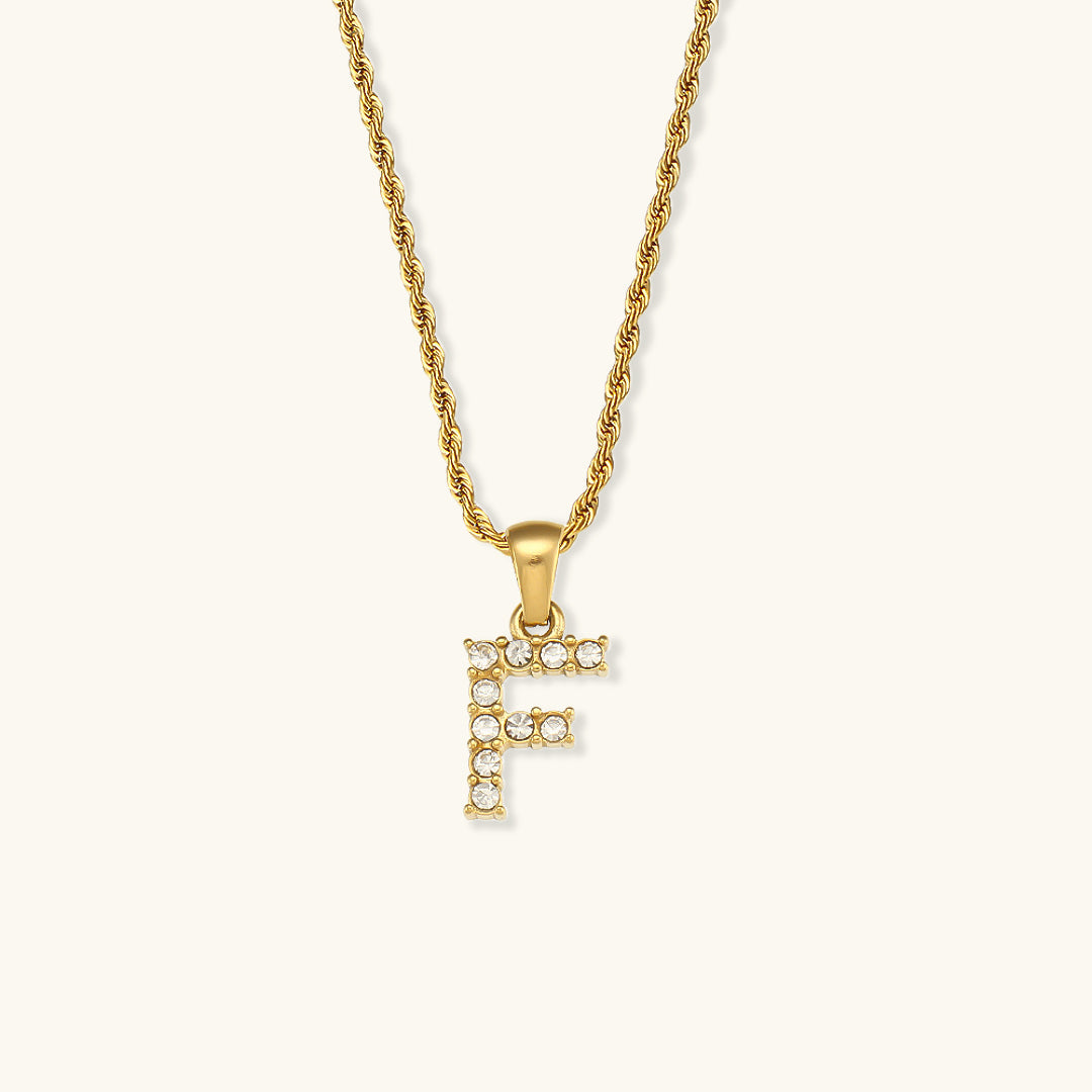 Maeve Letter Pendant with Diamonds