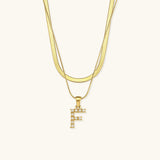 Initial Necklace in Gold-Plated Fiona