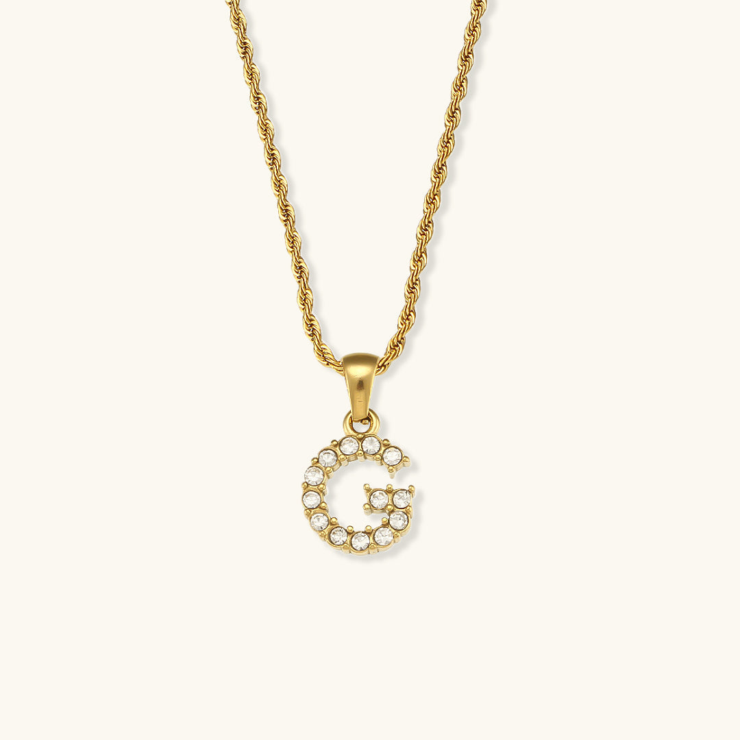 Maeve Letter Pendant with Diamonds