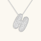 Diamond Initial Bubble Necklace
