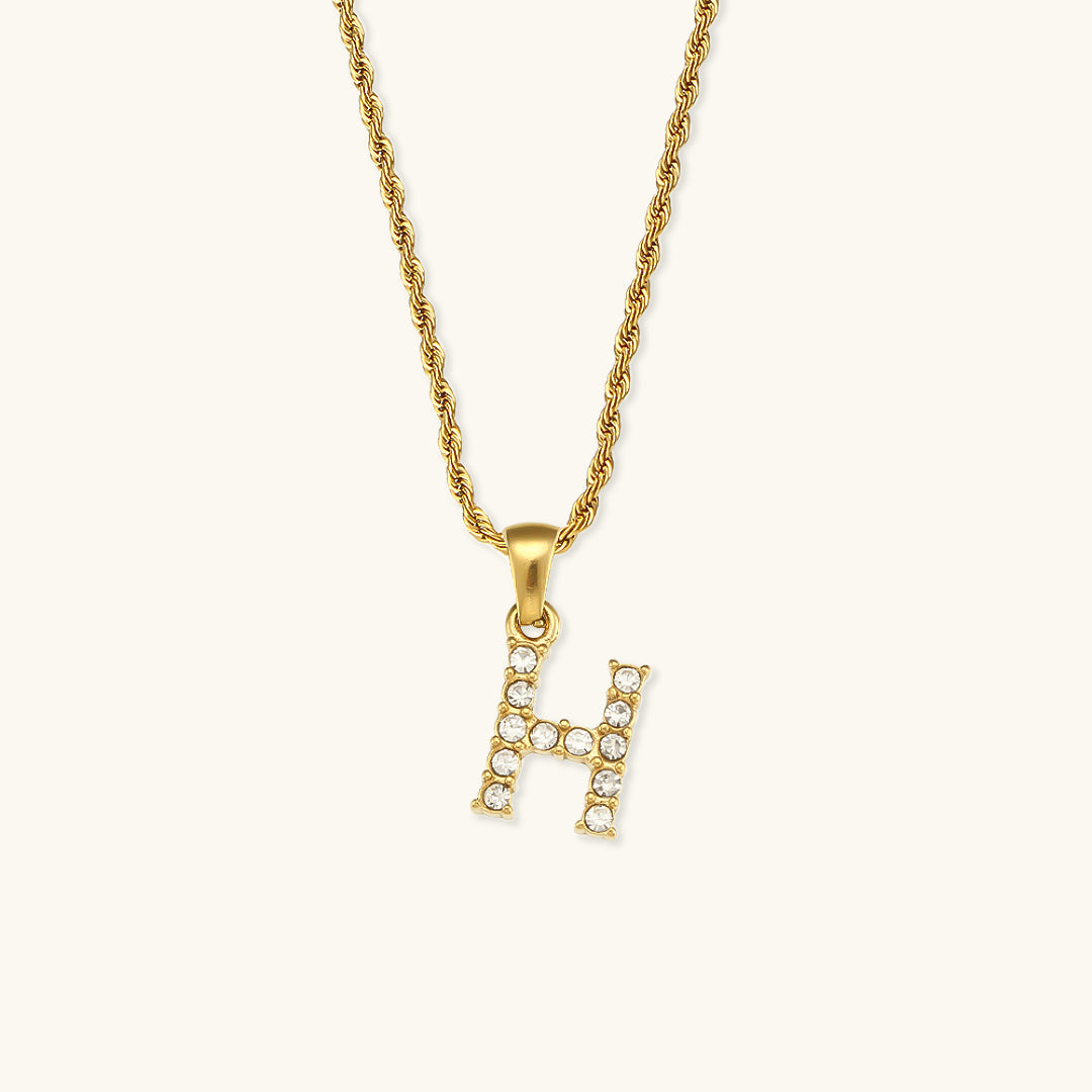 Maeve Letter Pendant with Diamonds
