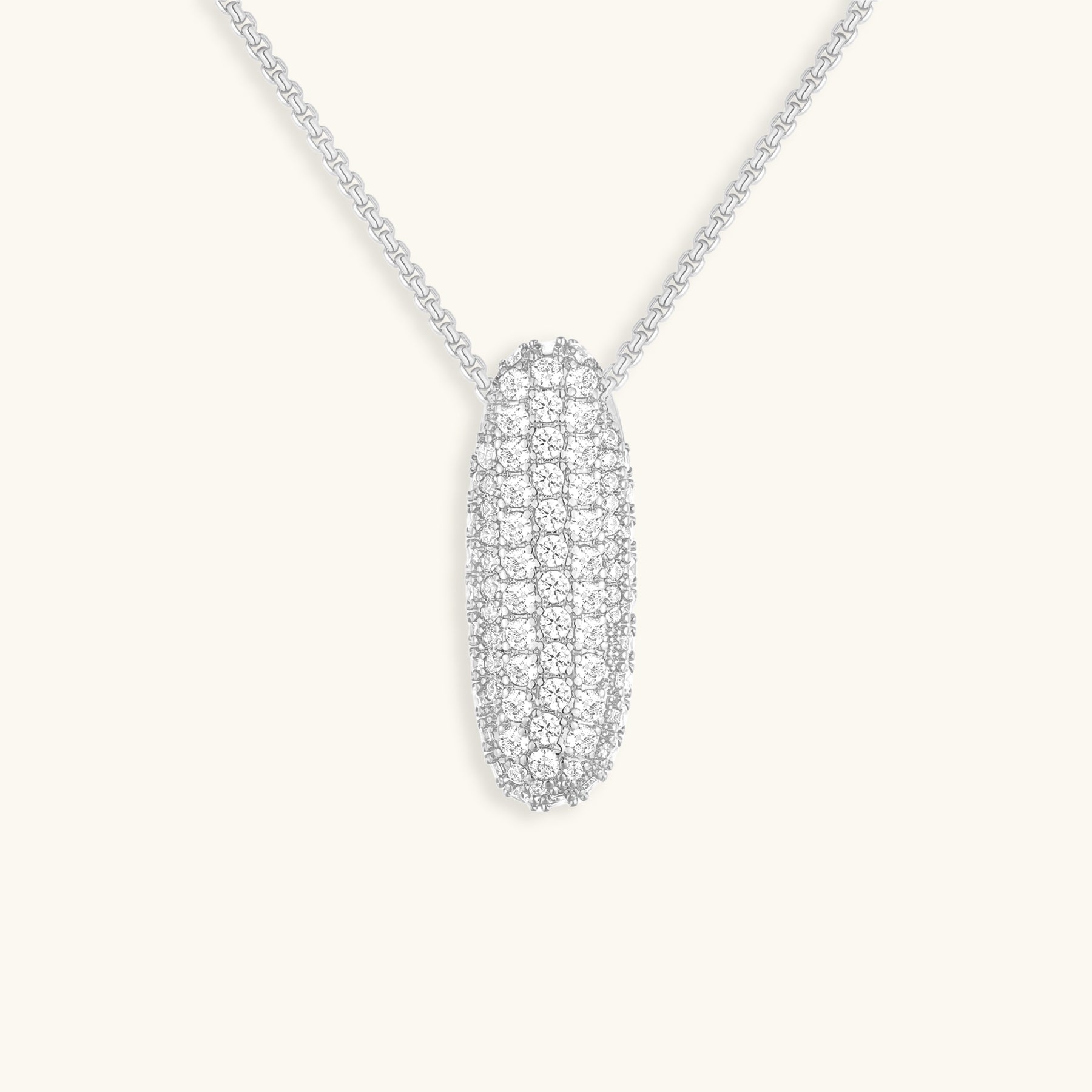 Diamond Initial Bubble Necklace