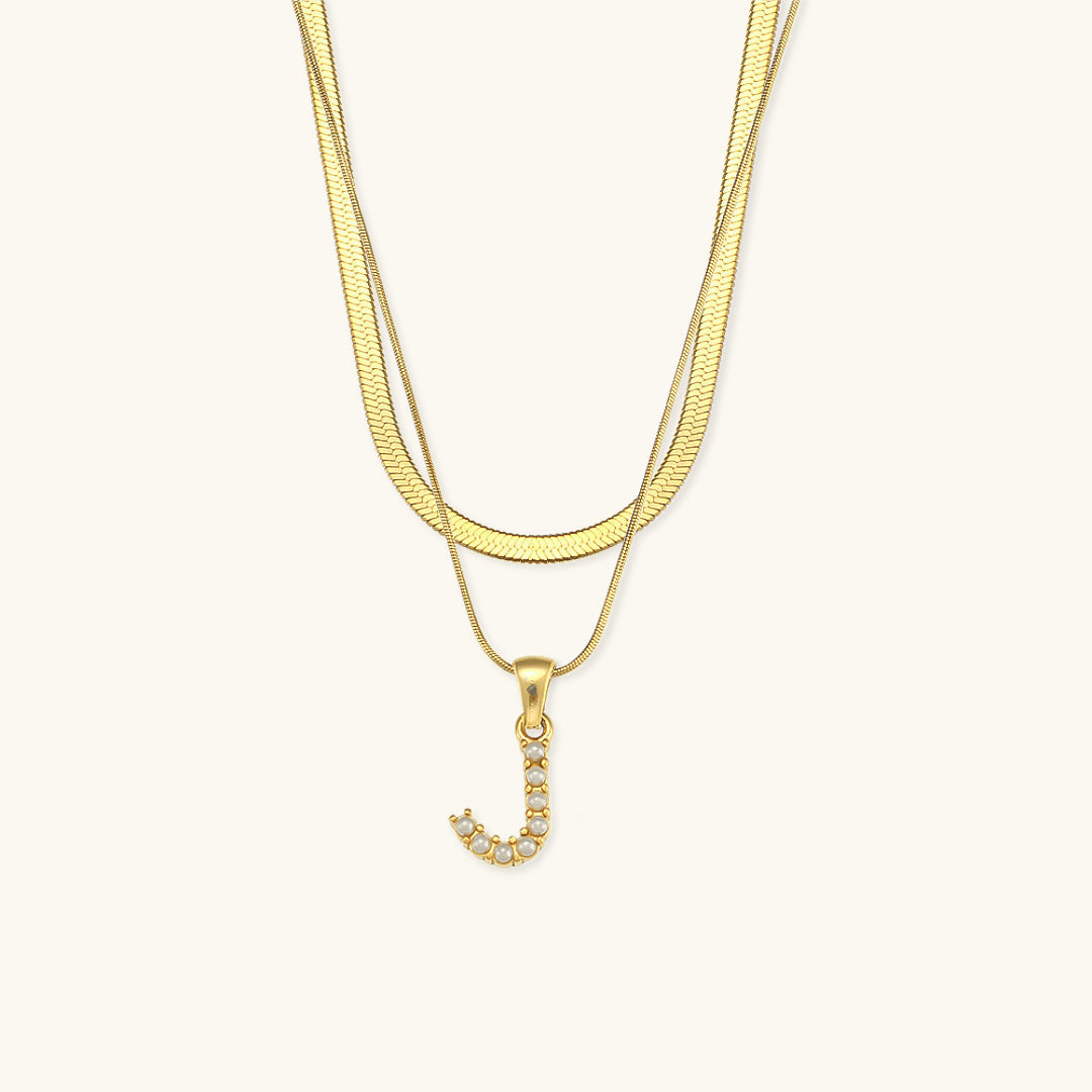 Initial Necklace in Gold-Plated Fiona