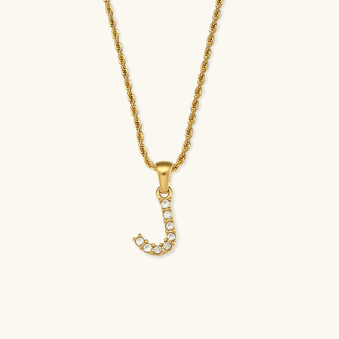 Maeve Letter Pendant with Diamonds