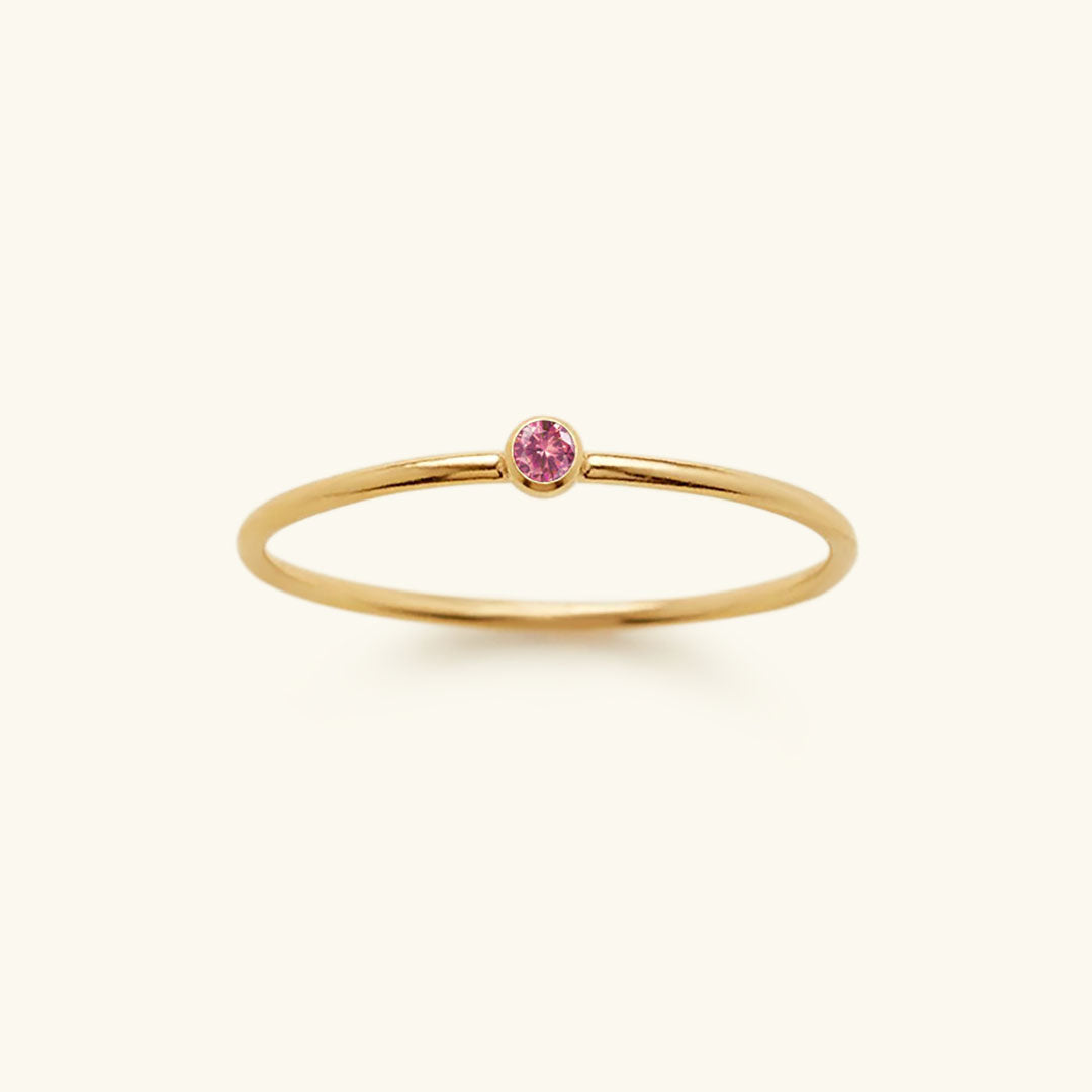 Stackable Birthstone Ring Amelia