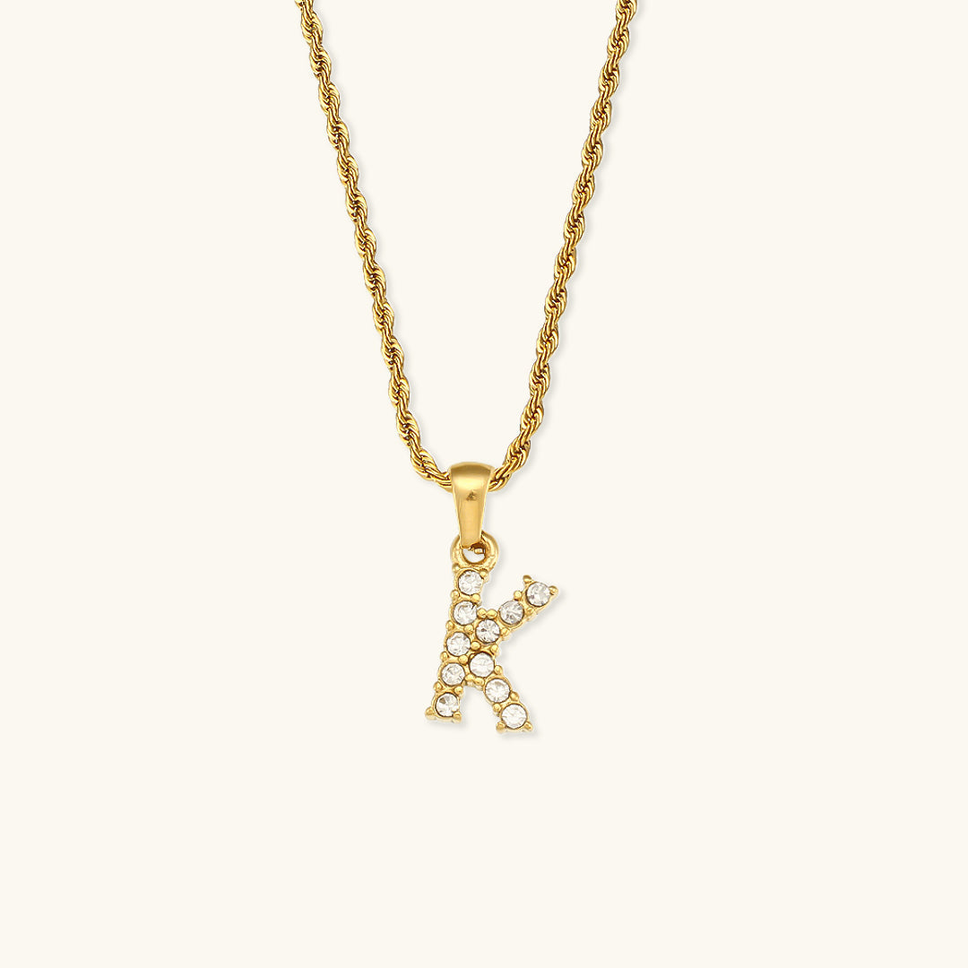 Maeve Letter Pendant with Diamonds