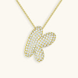 Diamond Initial Bubble Necklace