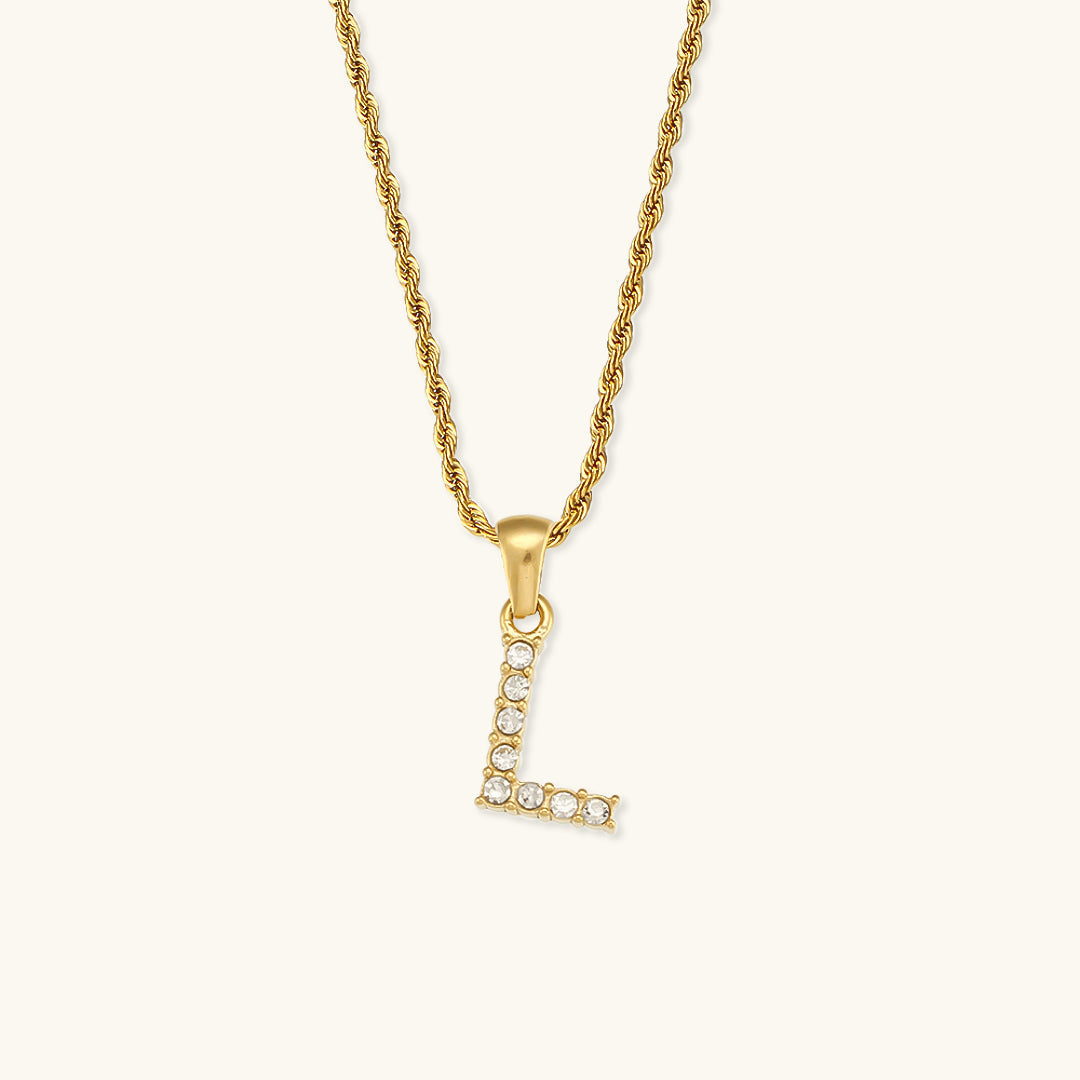 Maeve Letter Pendant with Diamonds
