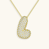 Diamond Initial Bubble Necklace