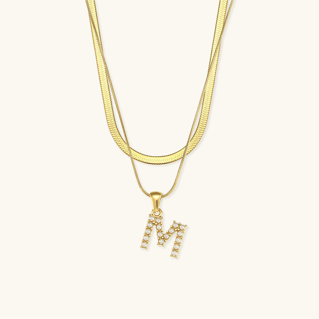 Initial Necklace in Gold-Plated Fiona