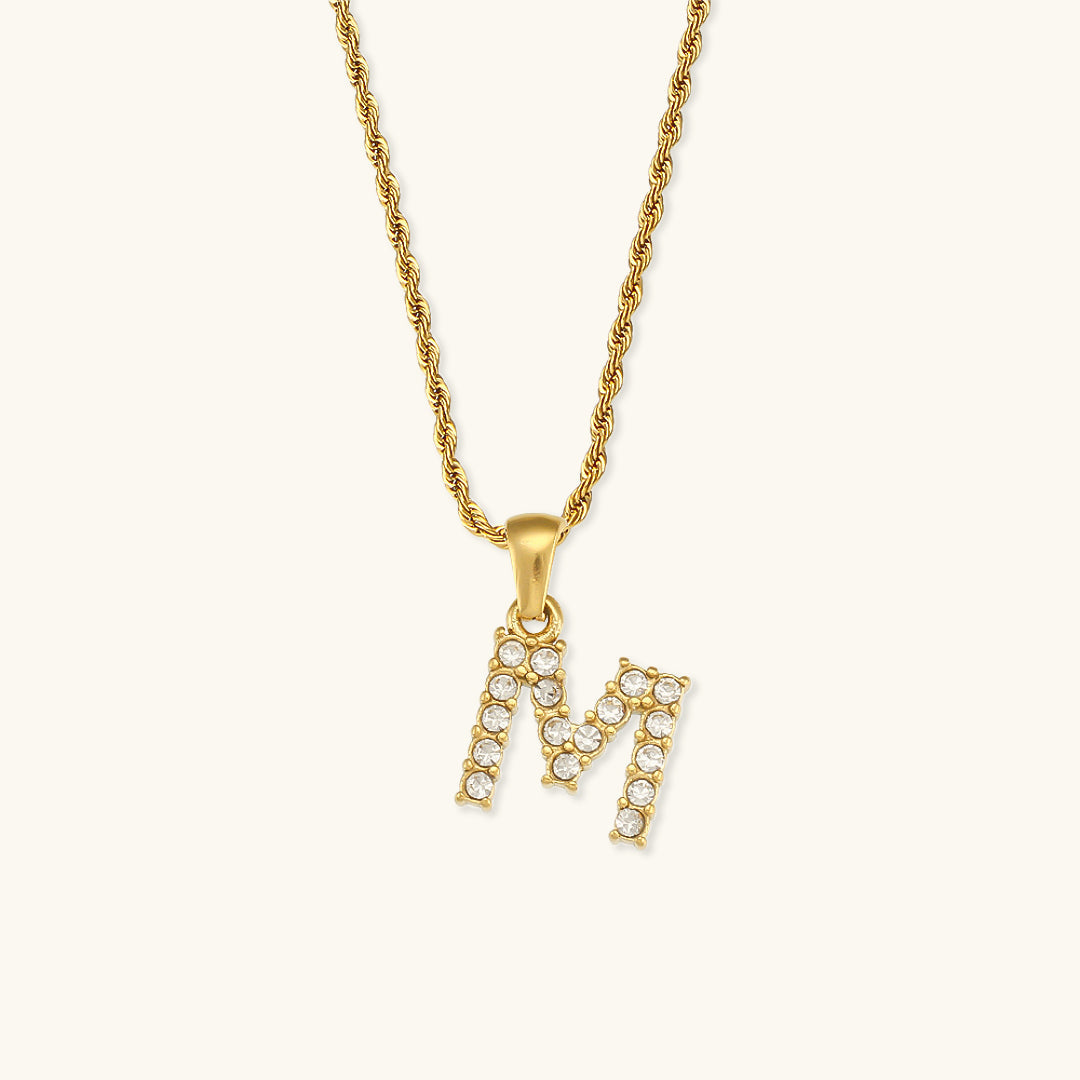 Maeve Letter Pendant with Diamonds