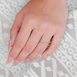 Diamond Cross Ring Nia Gold