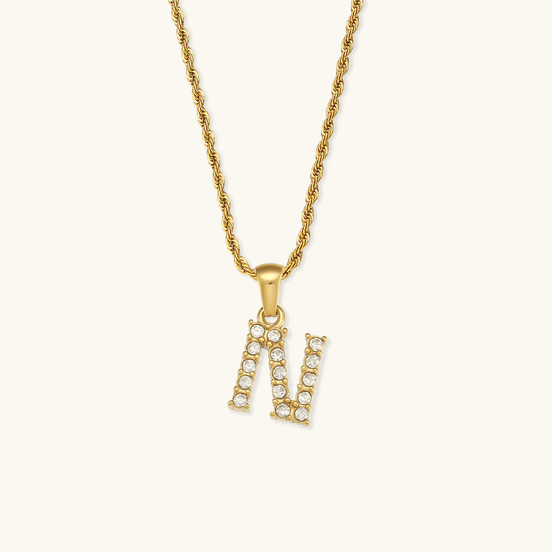 Maeve Letter Pendant with Diamonds