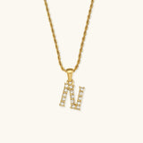 Maeve Letter Pendant with Diamonds