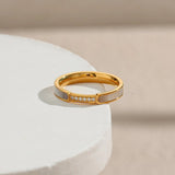 Gabrielle Diamond Simulation Ring in Gold