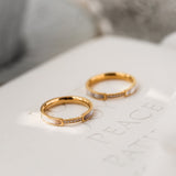 Gabrielle Diamond Simulation Ring in Gold