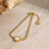 Cameron Tennis Bracelet Heart of Diamonds