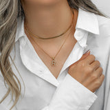 Initial Necklace in Gold-Plated Fiona