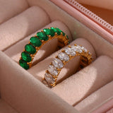 Antoinette Diamond Simulation Ring in Gold