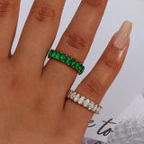 Antoinette Diamond Simulation Ring in Gold