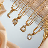 Maeve Letter Pendant with Diamonds
