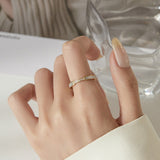 Gabrielle Diamond Simulation Ring in Gold