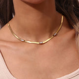 Herringbone Gold Necklace Eve