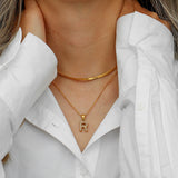 Initial Necklace in Gold-Plated Fiona