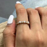 Keisha Pearl Diamond Ring