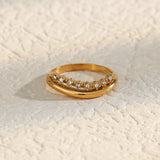 Adeline Diamant Simulant Gouden Ring