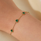 Francia Groene Hart Armband